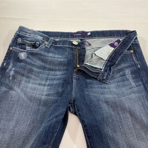 Vigoss Jeans Women’s 13 Blue Distressed London Bootcut Western #P2520J - Picture 6 of 13